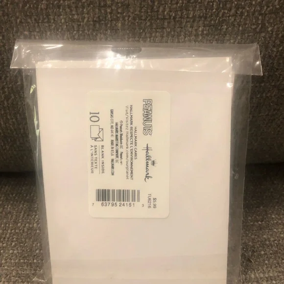 💕3/$19💕 Peanuts Thank You Cards Charlie Brown Snoopy Blank Inside Notes - Picture 2 of 4